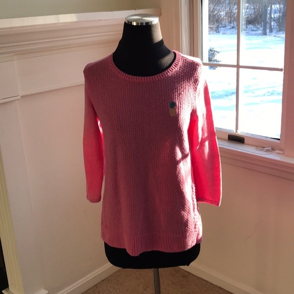 TALBOTS Pink Crew Neck Cotton and linen blend Size S sweater - Picture 1 of 6